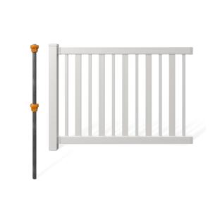 Sturbridge Vinyl Yard & Pool Fence Kit with No-Dig Post